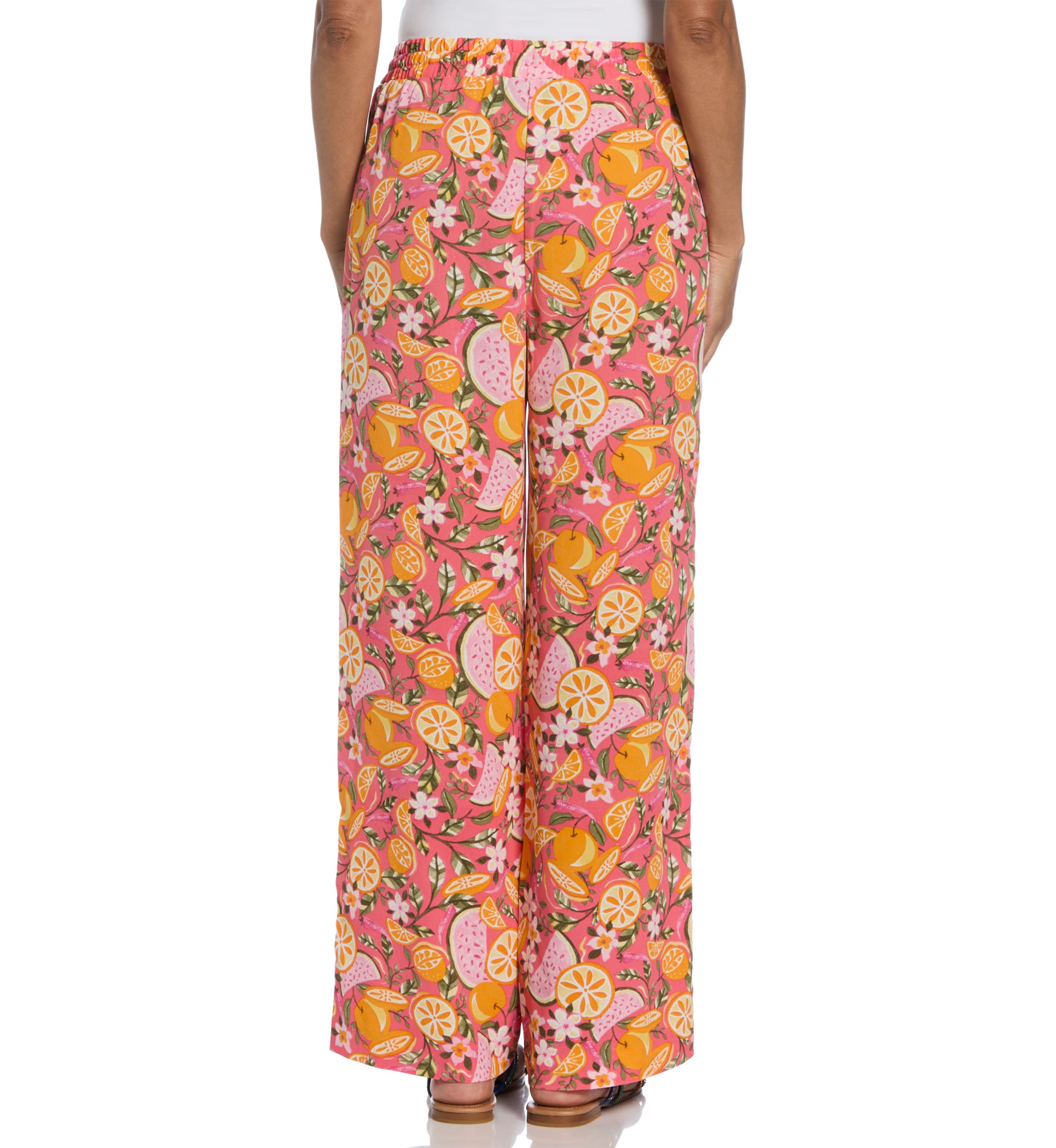 Womens Fruit Print Drawstring Pants