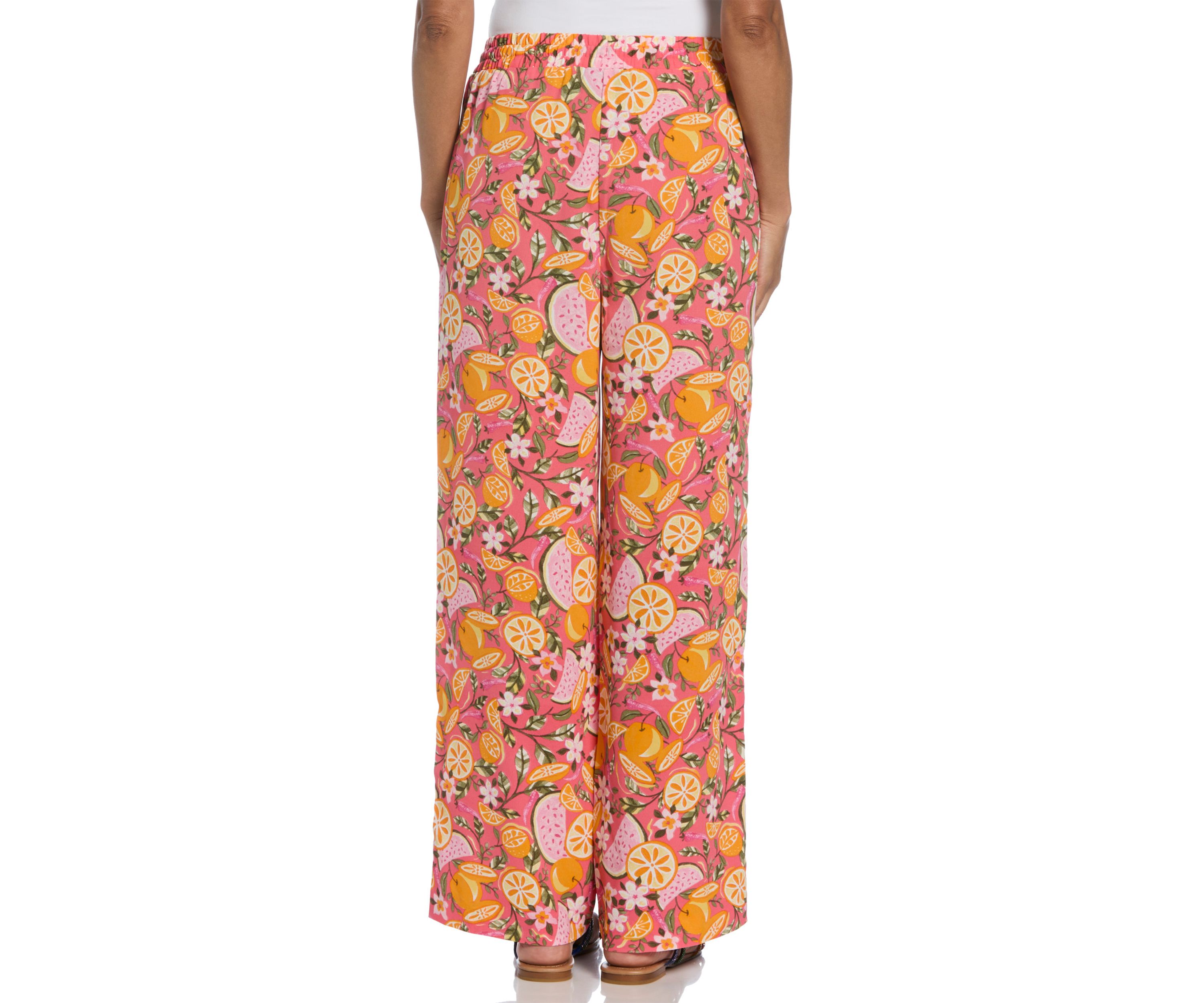 Womens Fruit Print Drawstring Pants