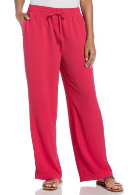 ELLA Rafaella Women's Drawstring Pants, Raspberry, Medium