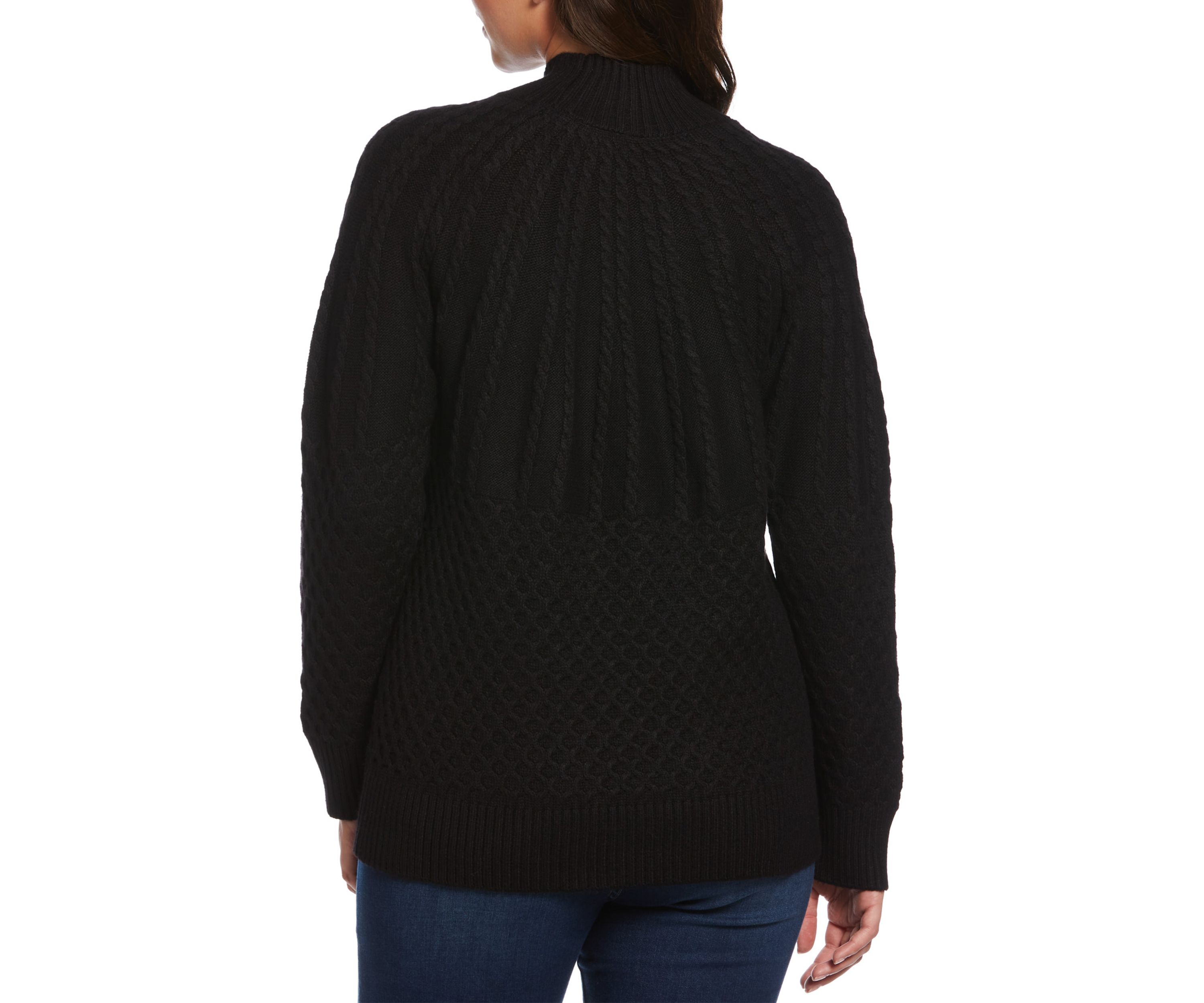 Womens Textured Turtleneck Sweater