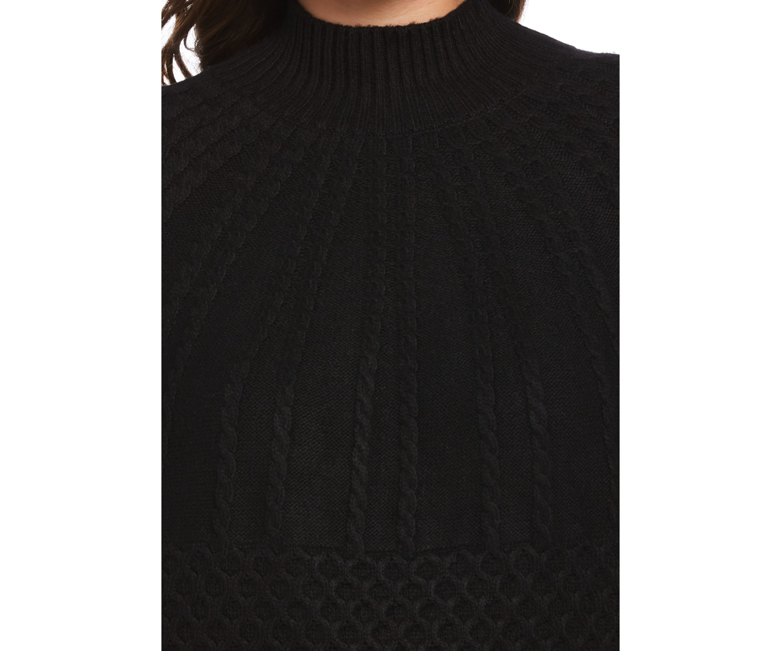 Womens Textured Turtleneck Sweater