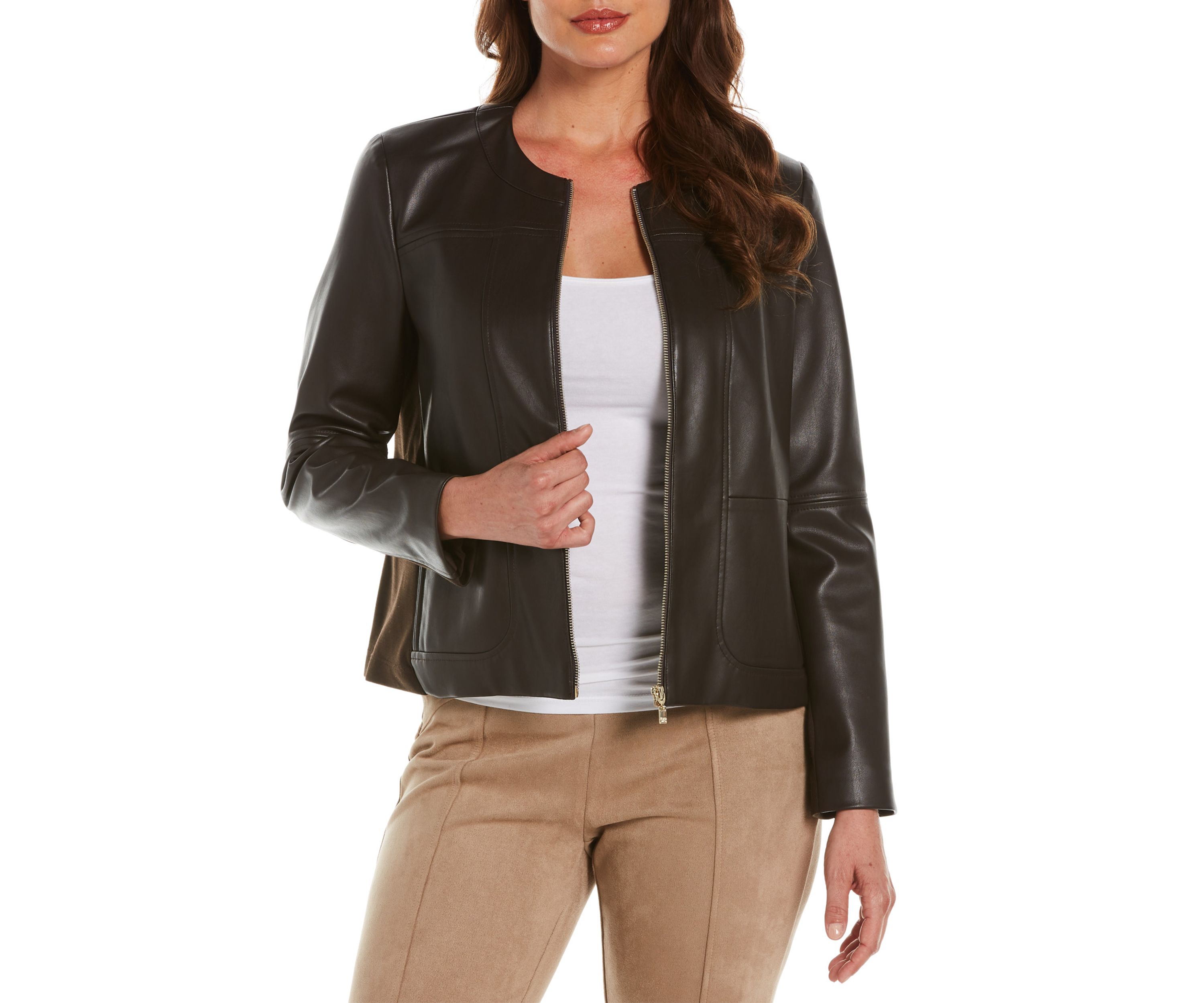 Womens Faux Leather Jacket