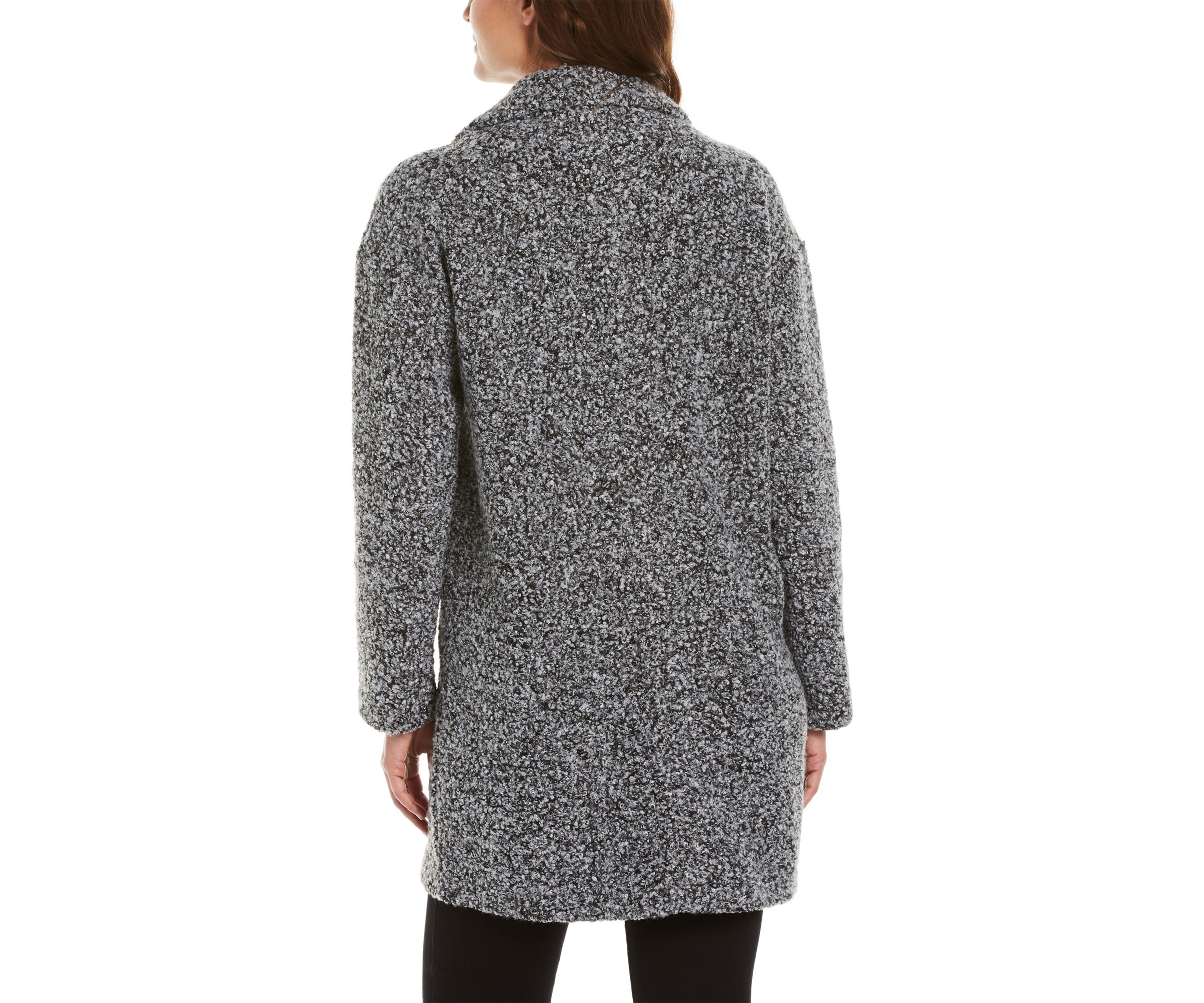 Womens Collared Knit Coat 