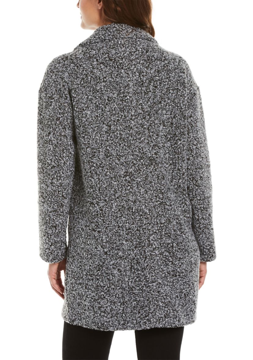 Womens Collared Knit Coat 