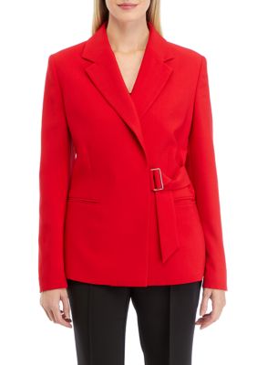 ELLA Rafaella Women's Double Breasted Blazer, Red, XS