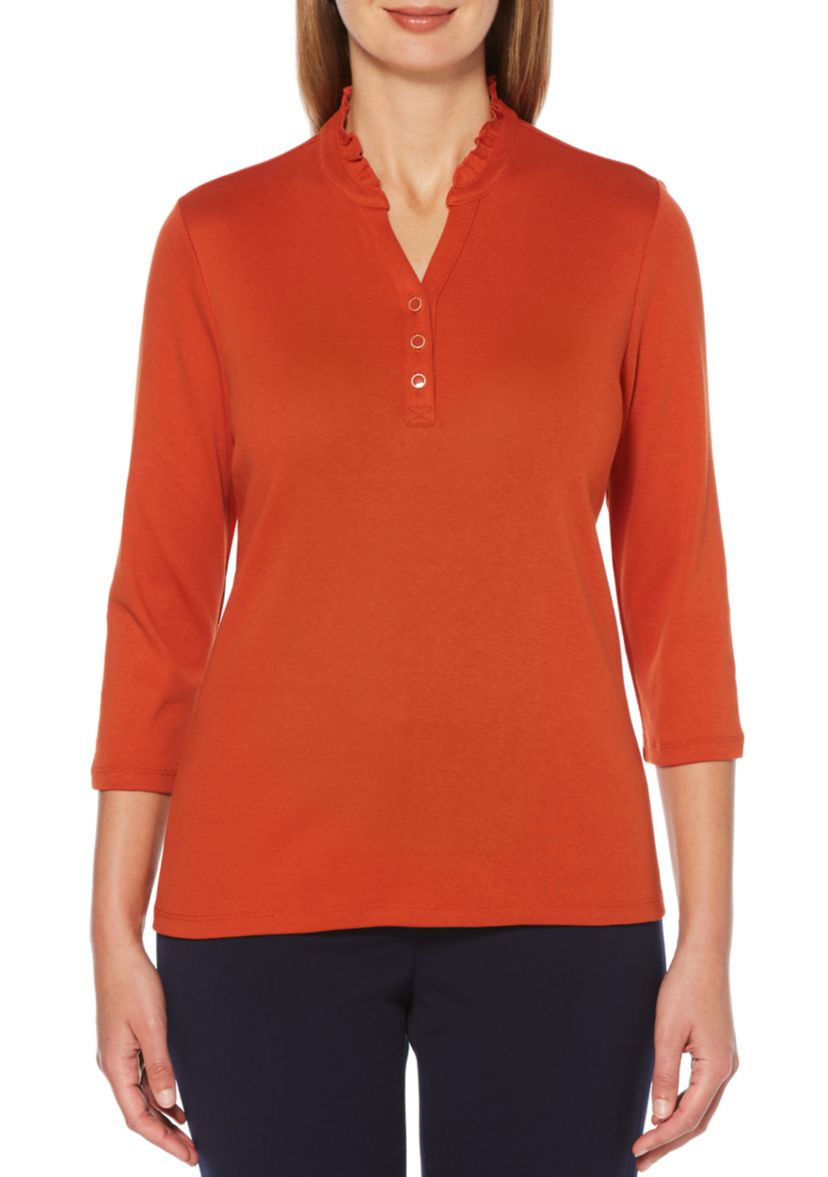 Ruffle Neck Top