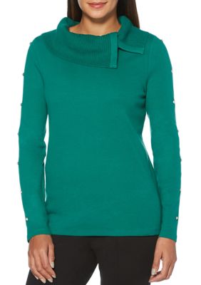Pull Rafaella Femme Manches Longues Coton Taille M - Vert Sapin (Spruce Green)