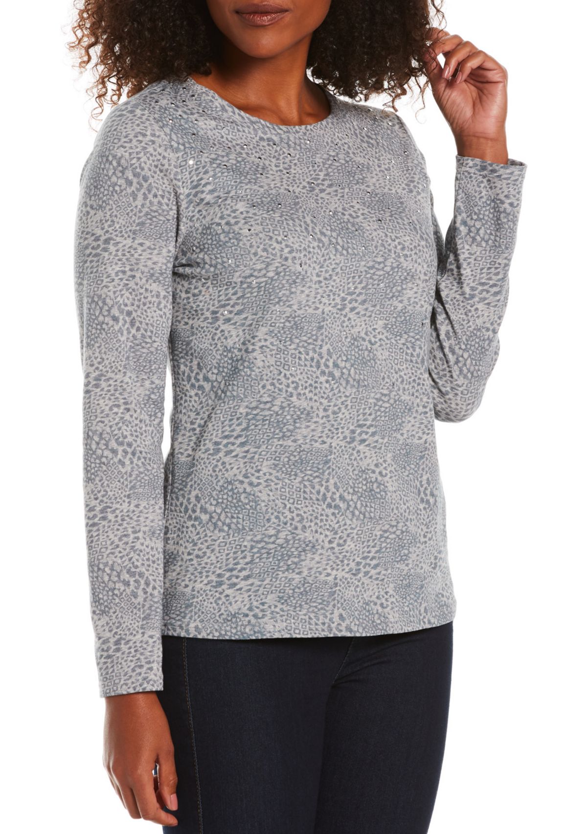 Womens Wild Kingdom Print Modal Top