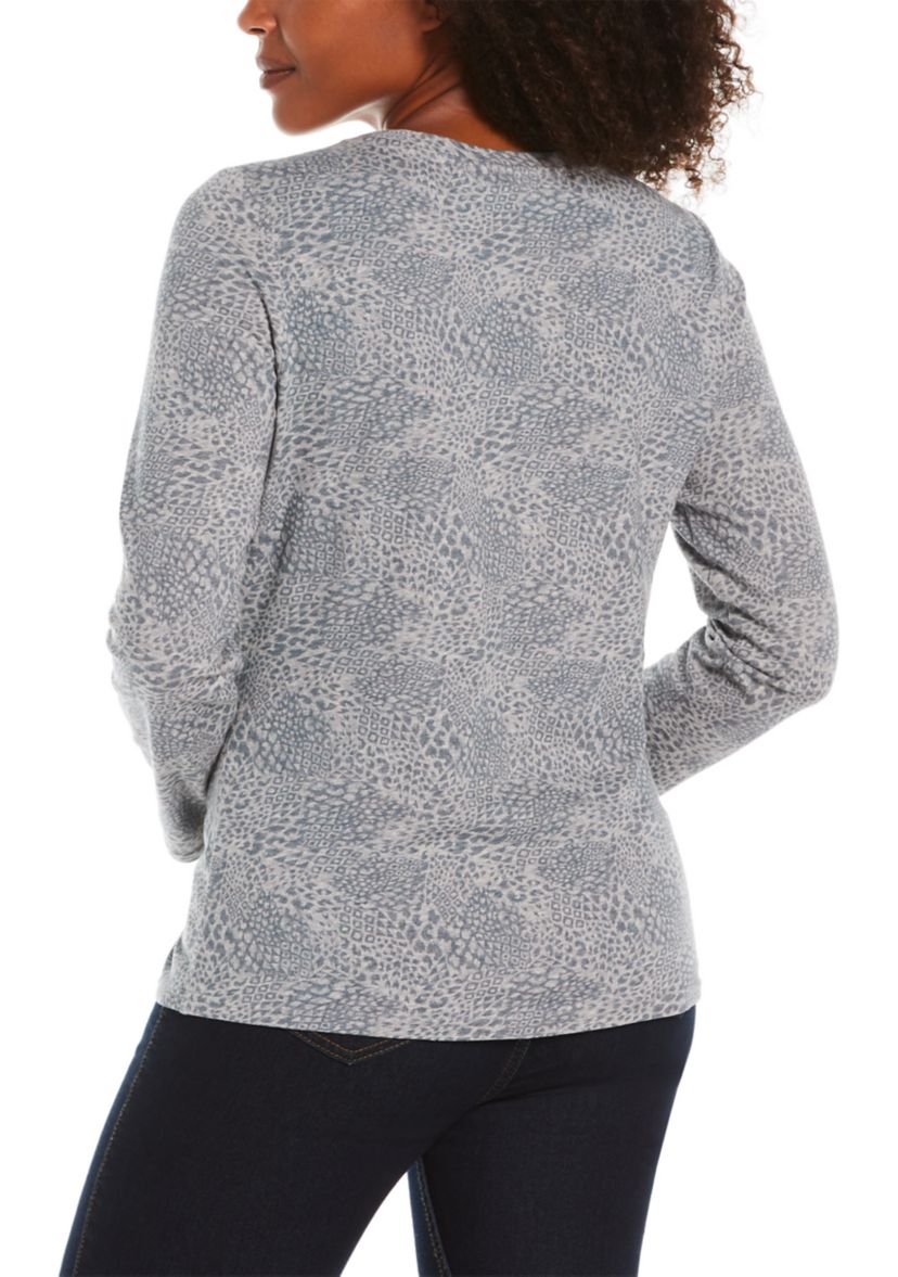 Womens Wild Kingdom Print Modal Top