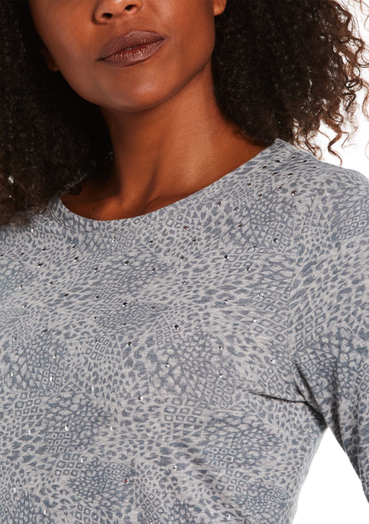 Womens Wild Kingdom Print Modal Top