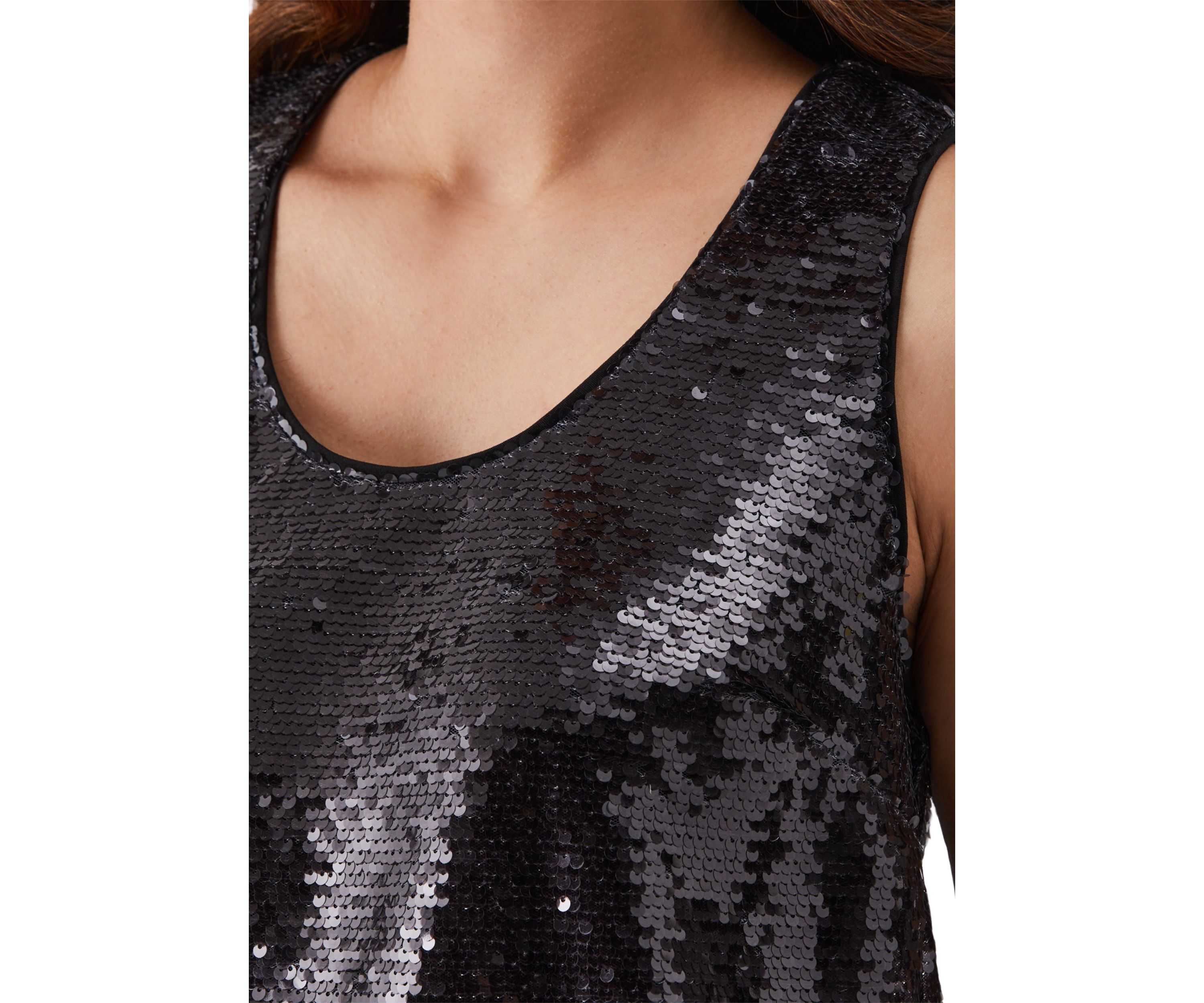 Womens Sequin Sleeveless Tank Top