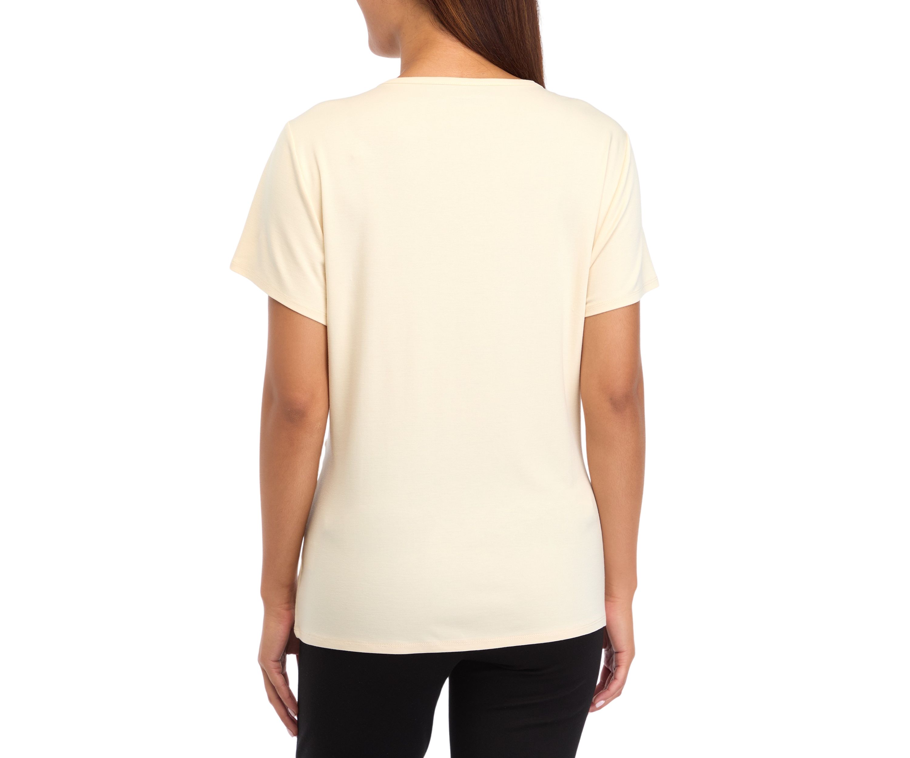 Womens Asymmetrical Wrap Short Sleeve Top