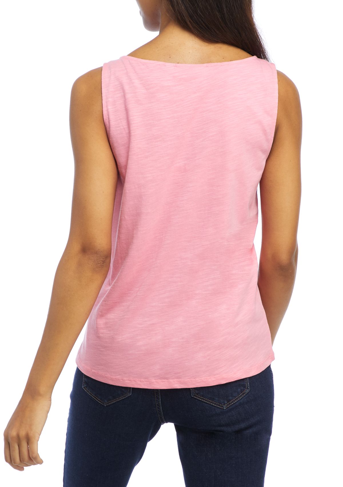 Womens Sleeveless Eyelet Top