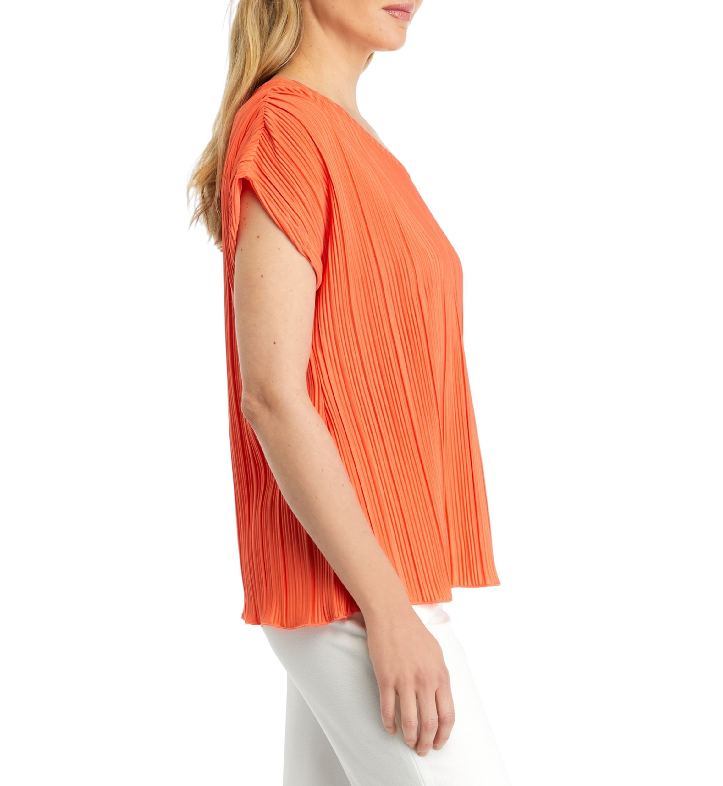 Womens Pleated Knit Blouse