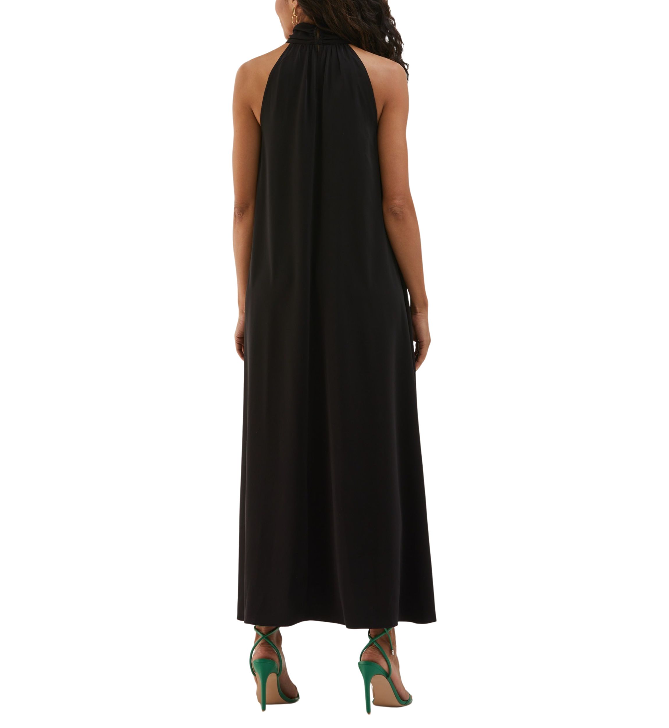 Draped Sleeveless Halter Dress