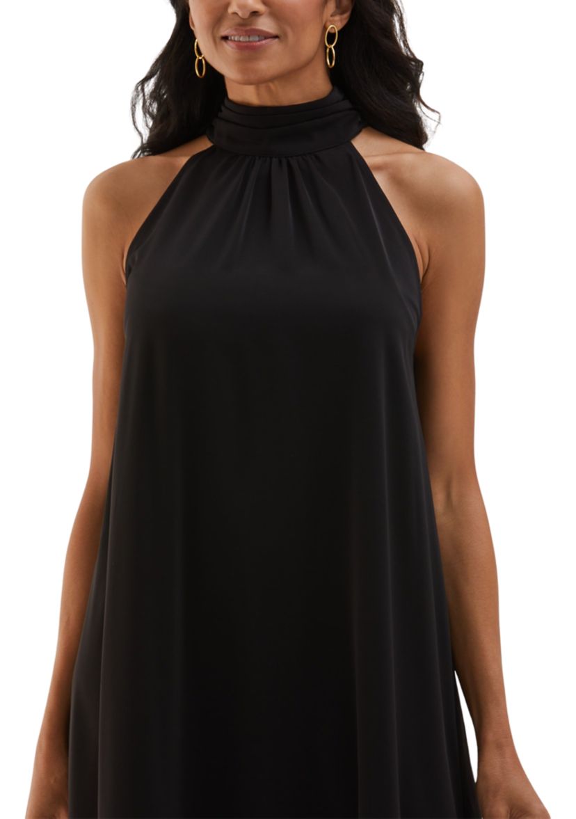 Draped Sleeveless Halter Dress