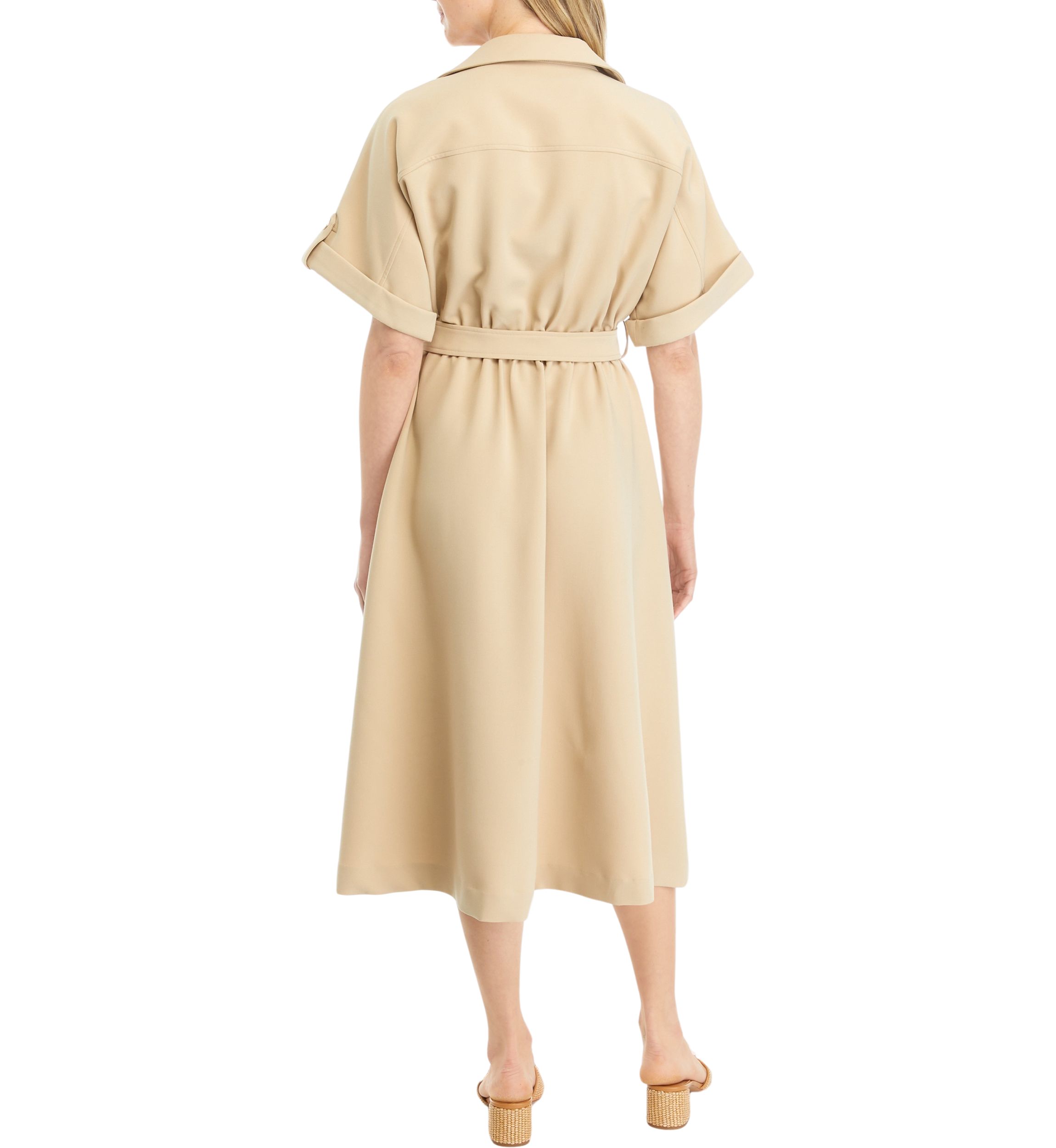 Womens Short Sleeve Utility Shirtdress