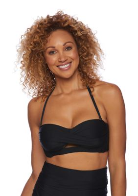 Athena Classic Banded Twist Bandeau Swim Bra