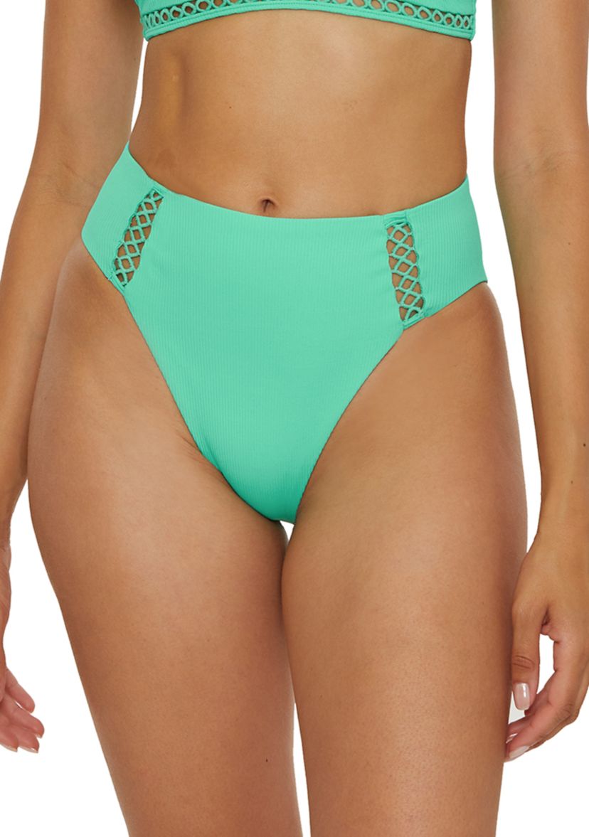 Modern Edge Ladder Trim High Waist Swim Bottoms 