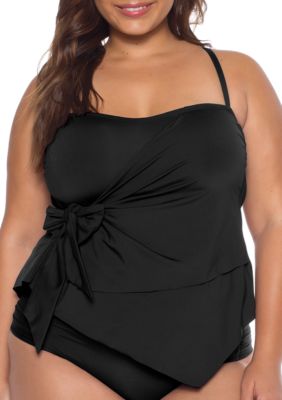 shapesolver plus size bold moves flyaway swim dres