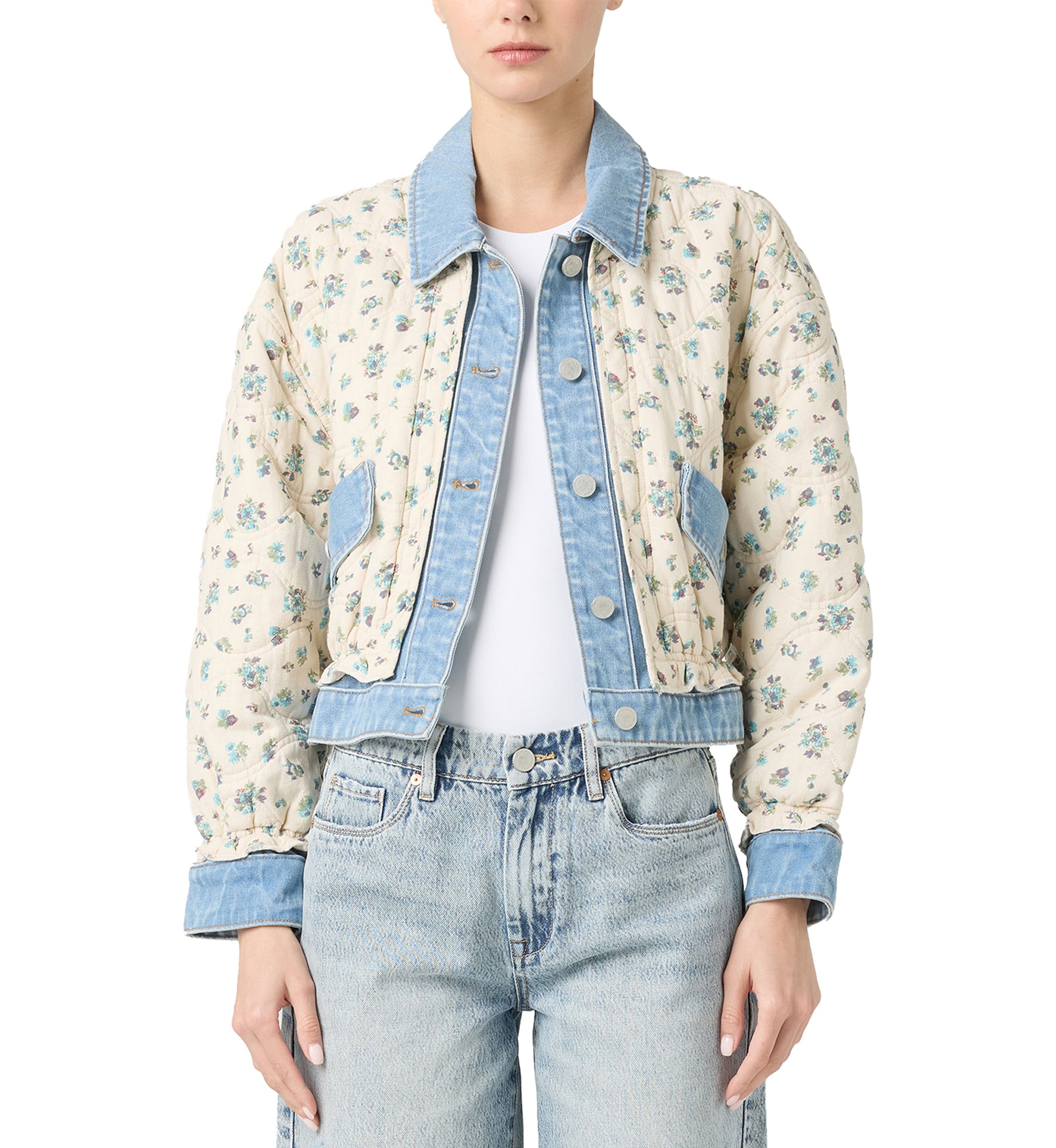 Womens Quilted Jean Jacket