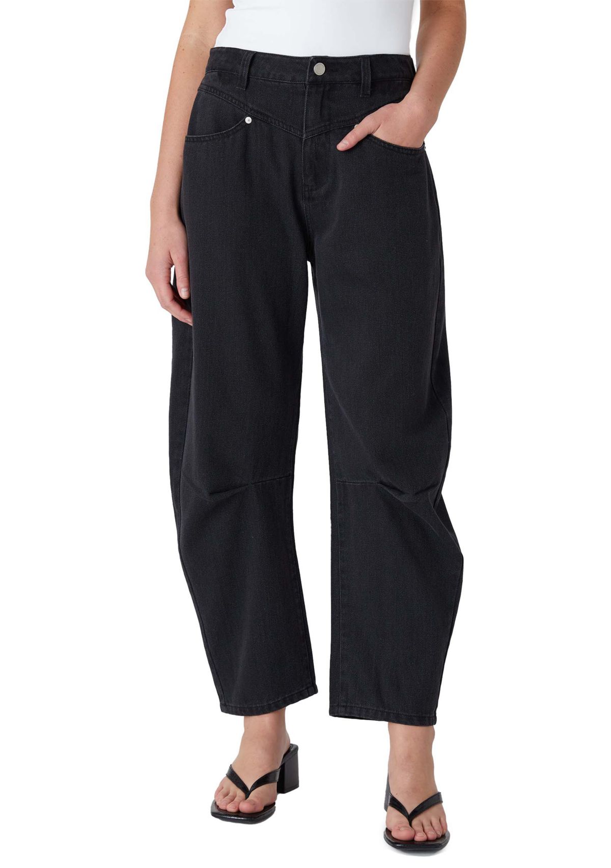 Womens Watch and Learn Barrel Leg Pants