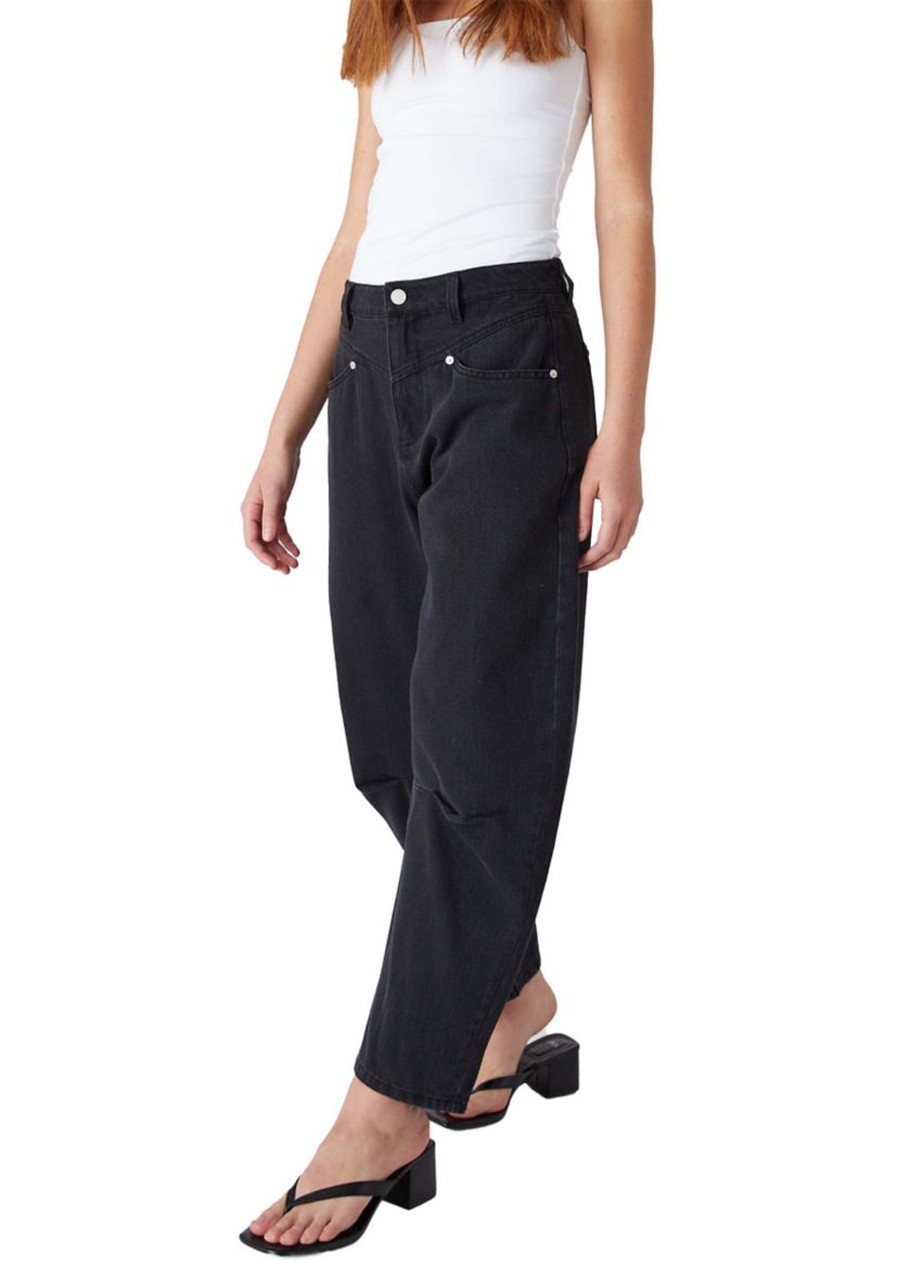 Womens Watch and Learn Barrel Leg Pants