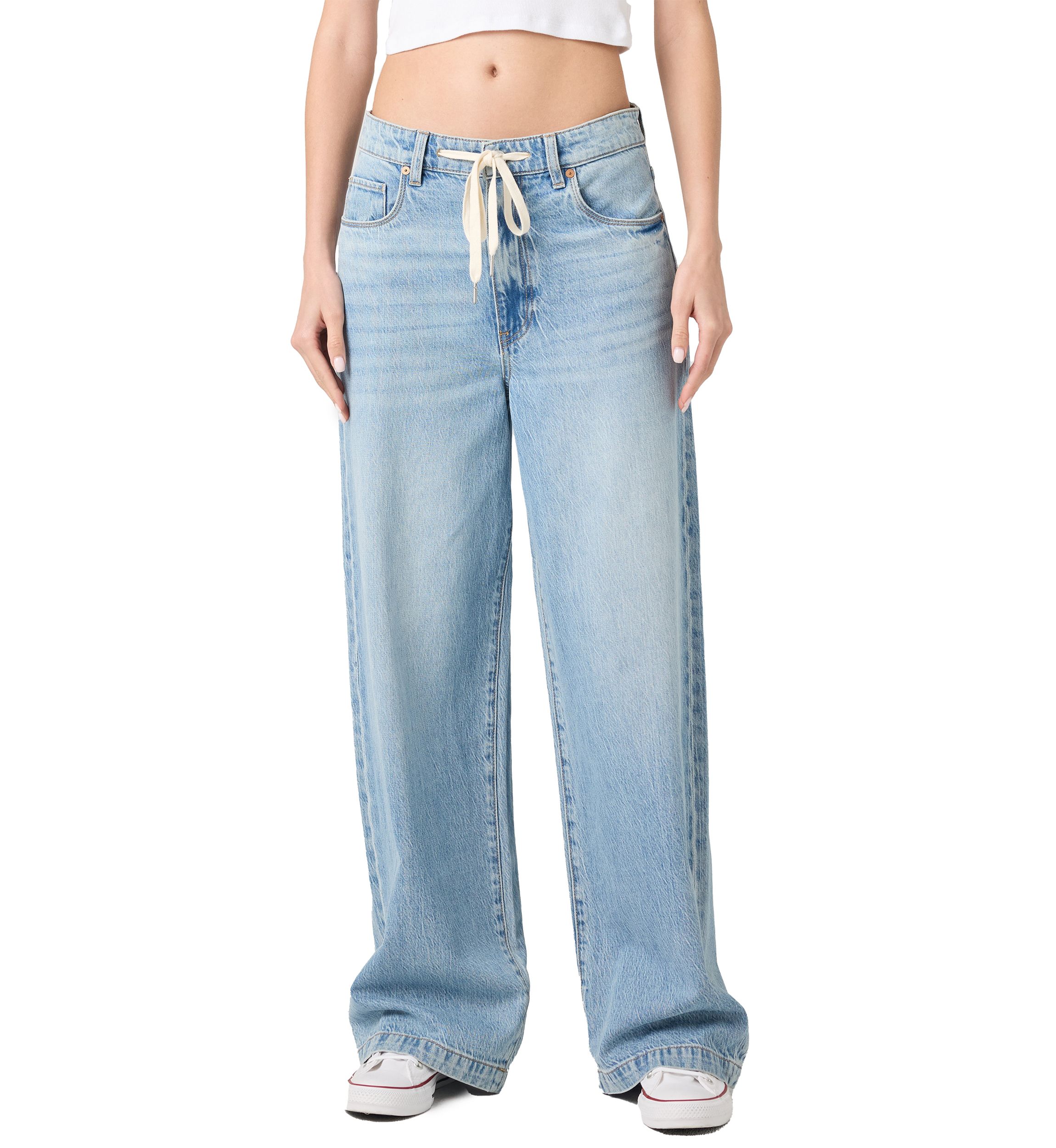 Womens The Frankline Wide Leg Jeans in Feeling Good