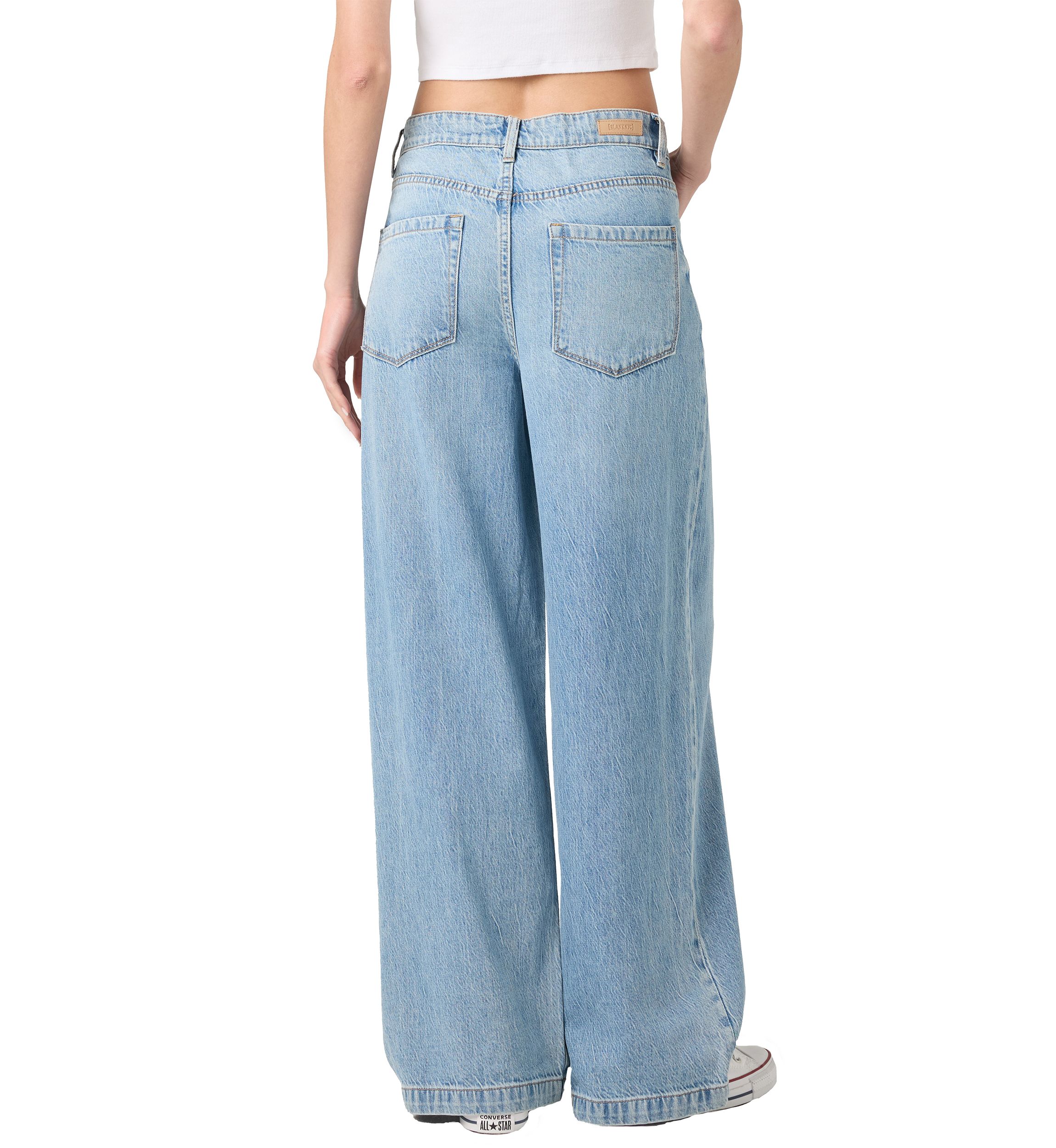 Womens The Frankline Wide Leg Jeans in Feeling Good