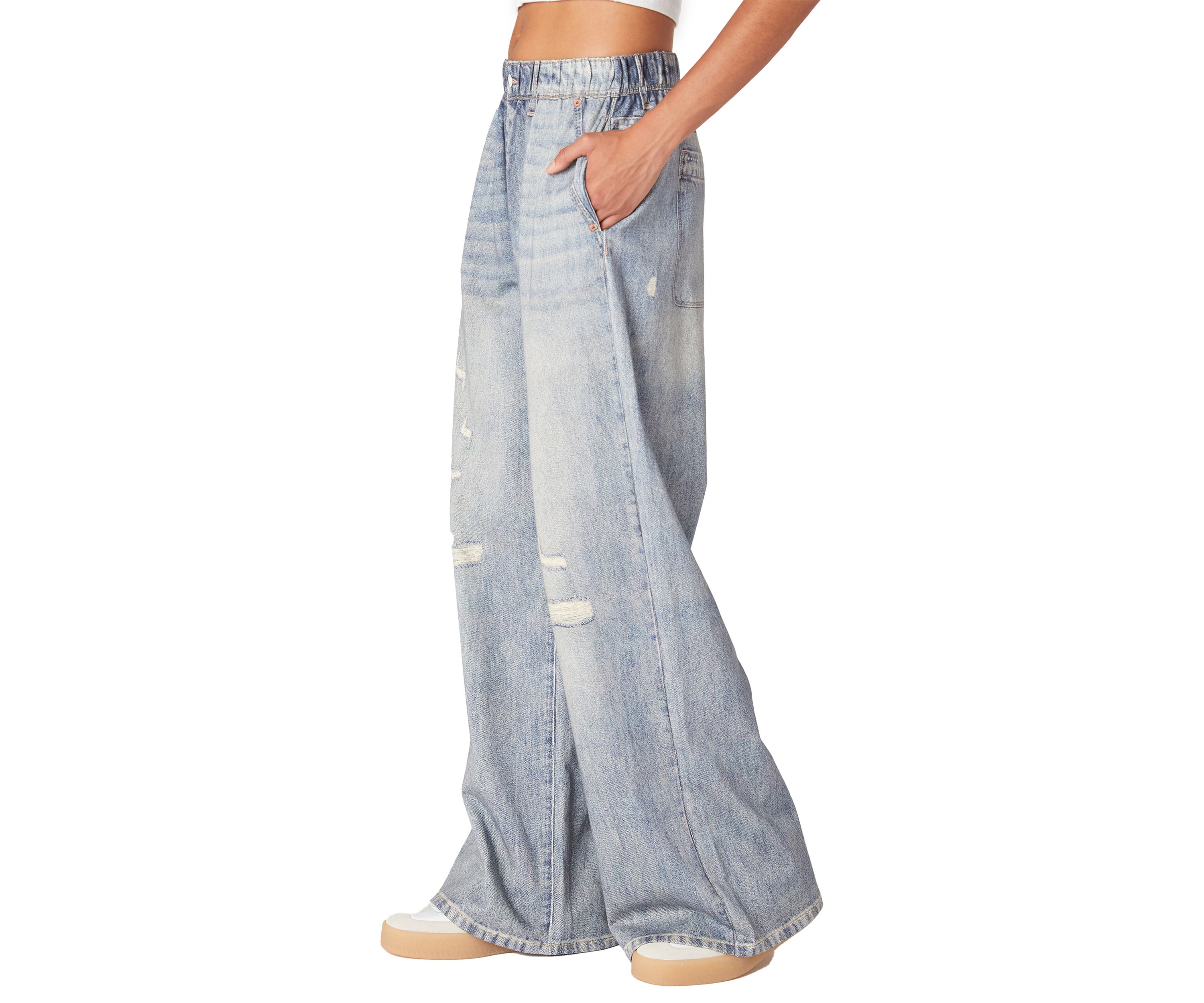 Womens Printed French Terry Pull On Pants