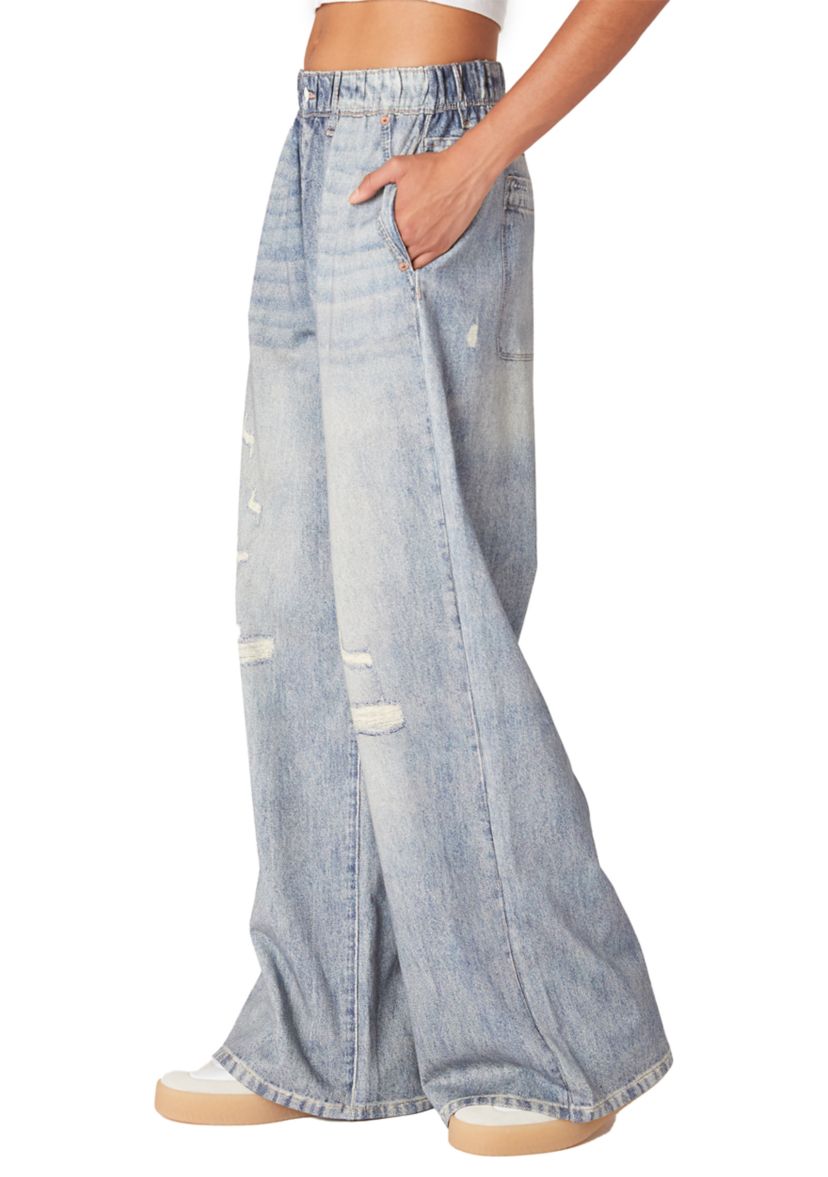 Womens Printed French Terry Pull On Pants