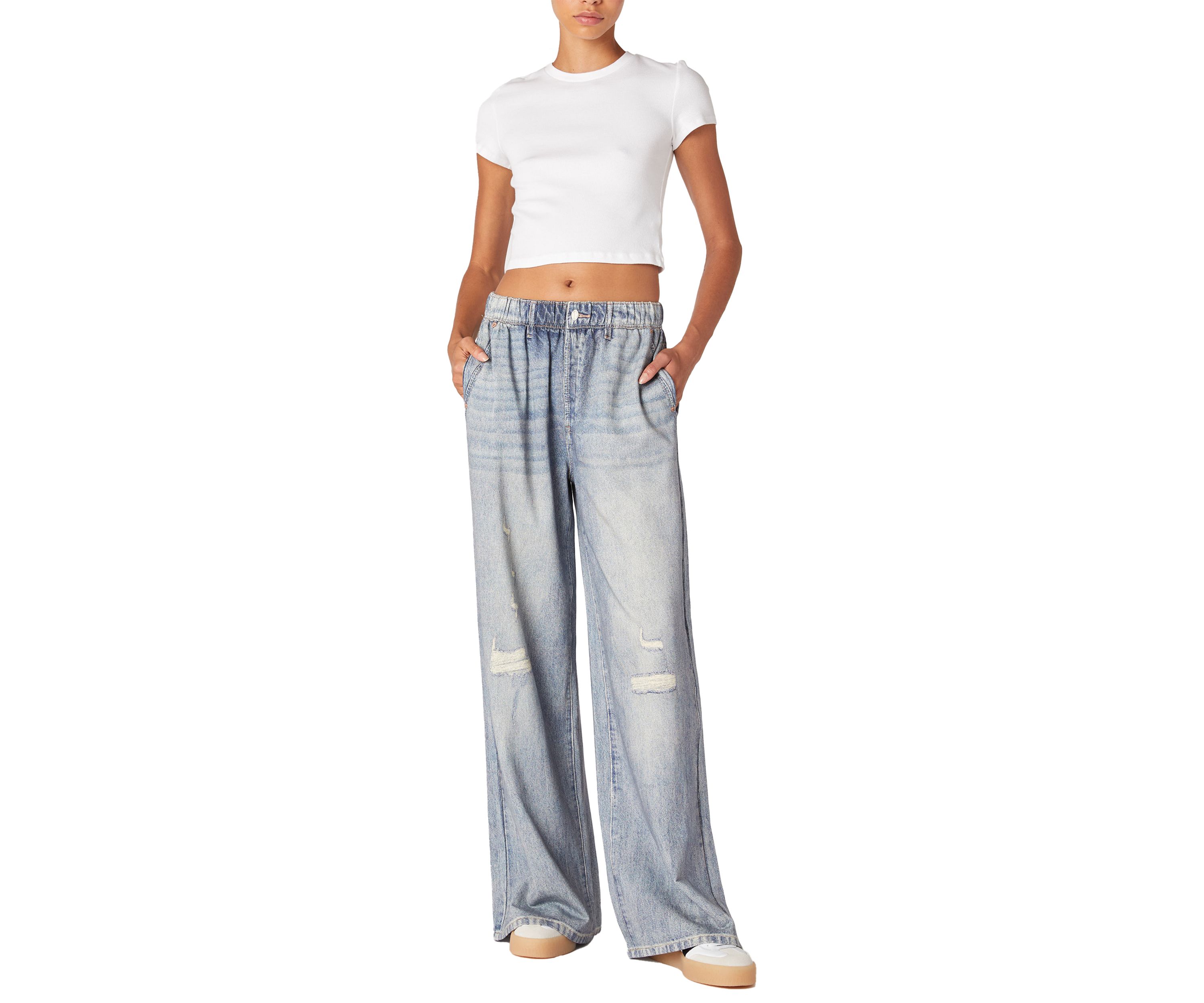 Womens Printed French Terry Pull On Pants