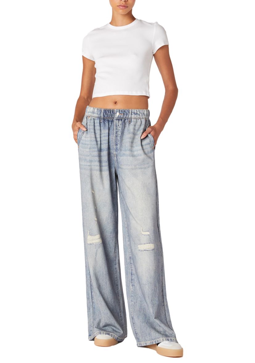Womens Printed French Terry Pull On Pants