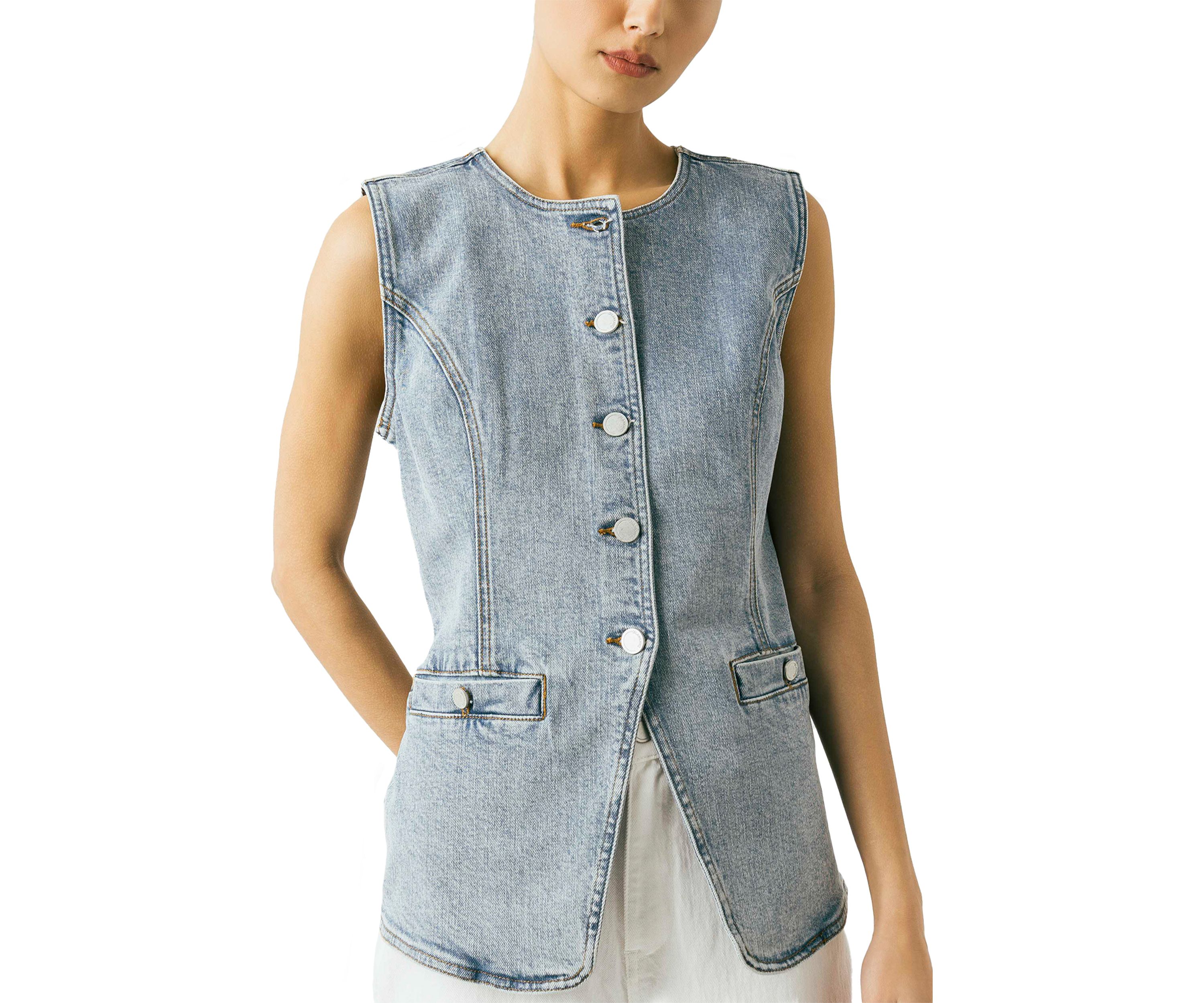 Womens Sleeveless Denim Vest