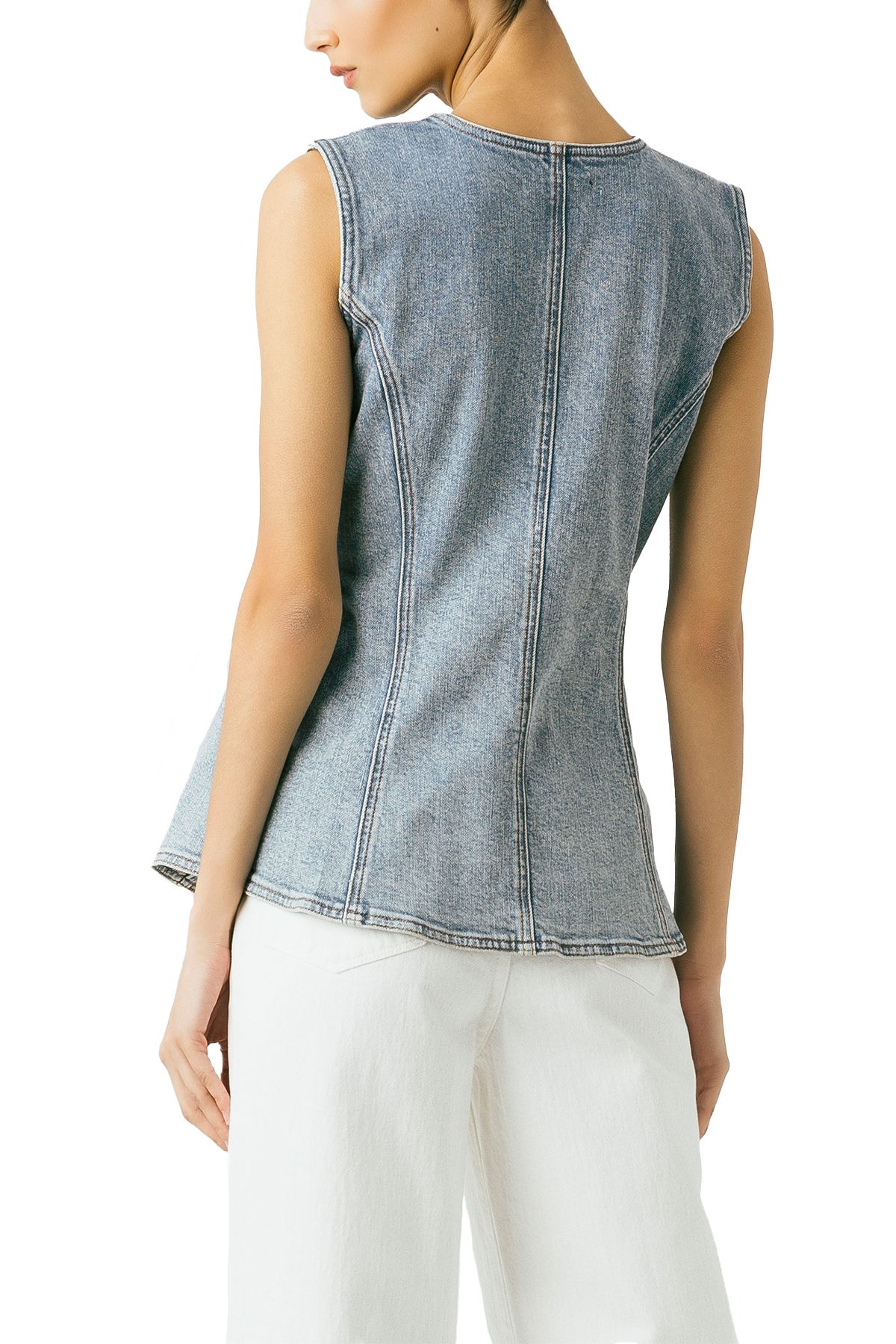 Womens Sleeveless Denim Vest