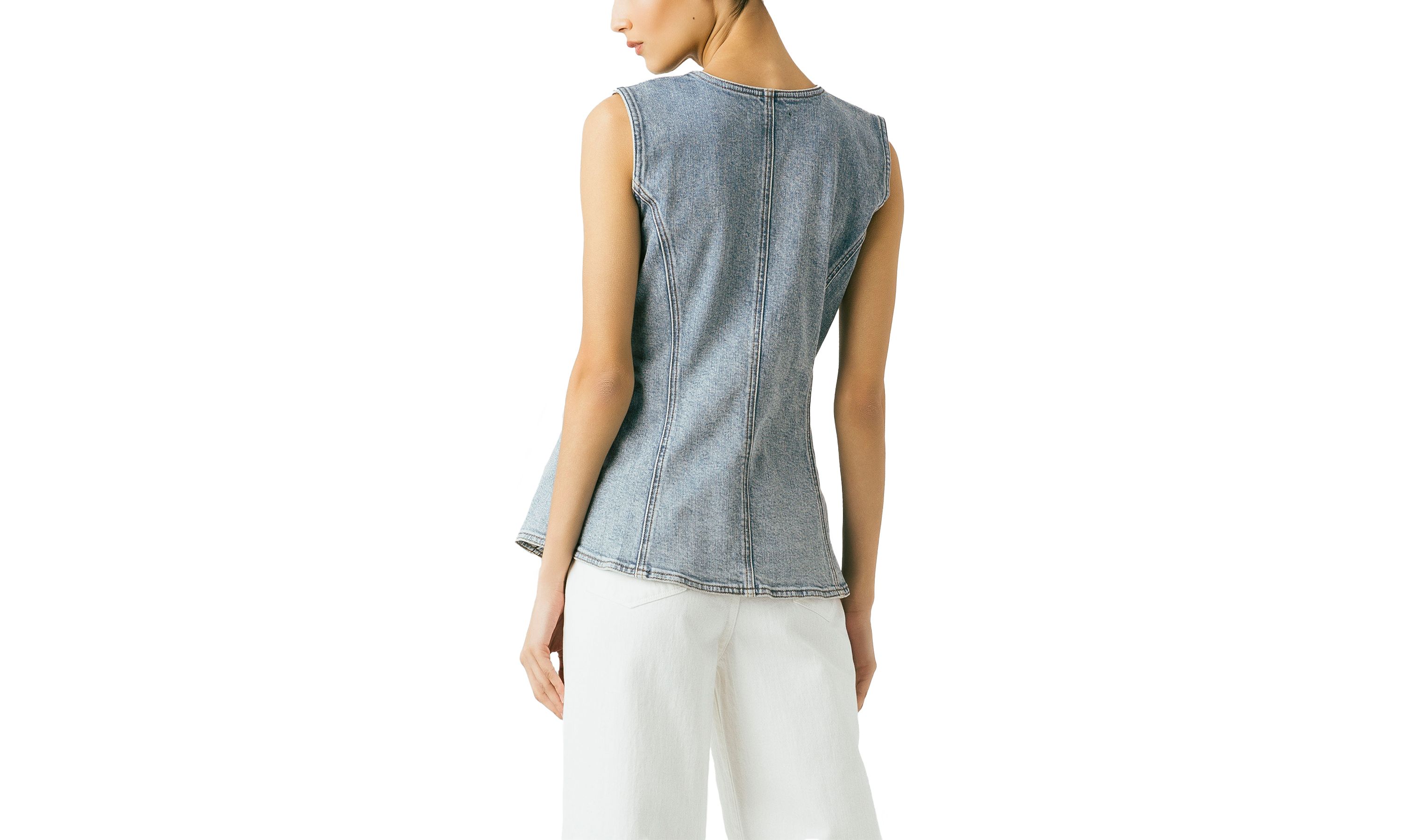 Womens Sleeveless Denim Vest