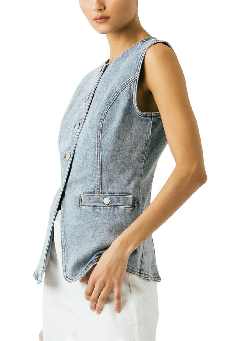 Womens Sleeveless Denim Vest