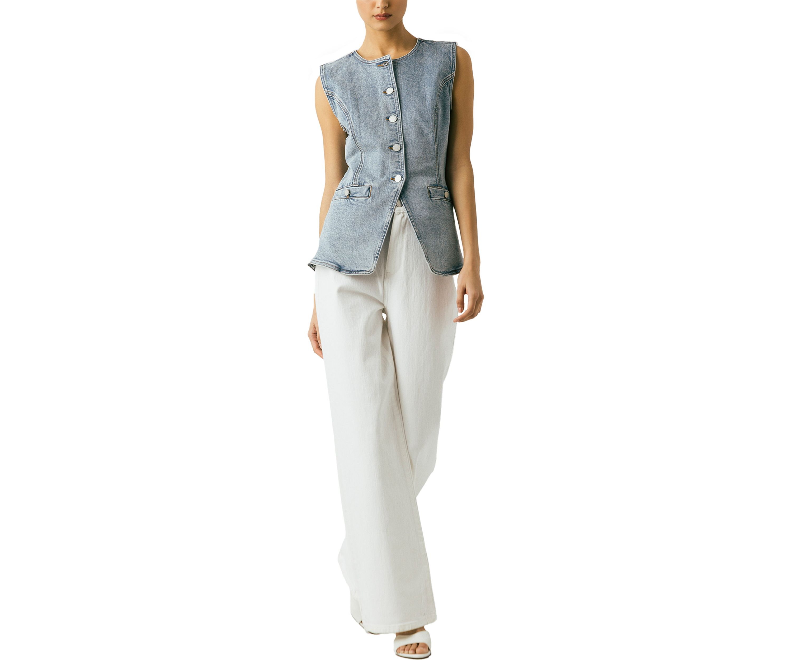 Womens Sleeveless Denim Vest