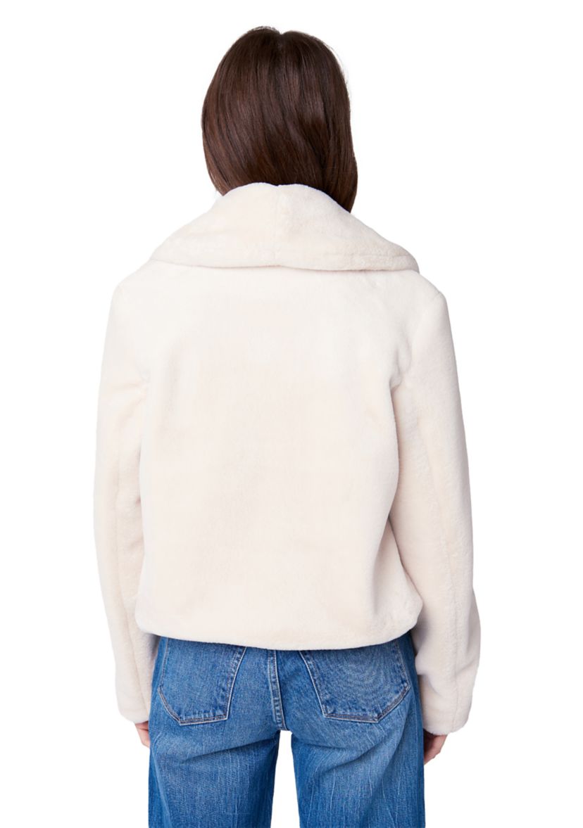 Womens Faux Fur Cropped Jacket