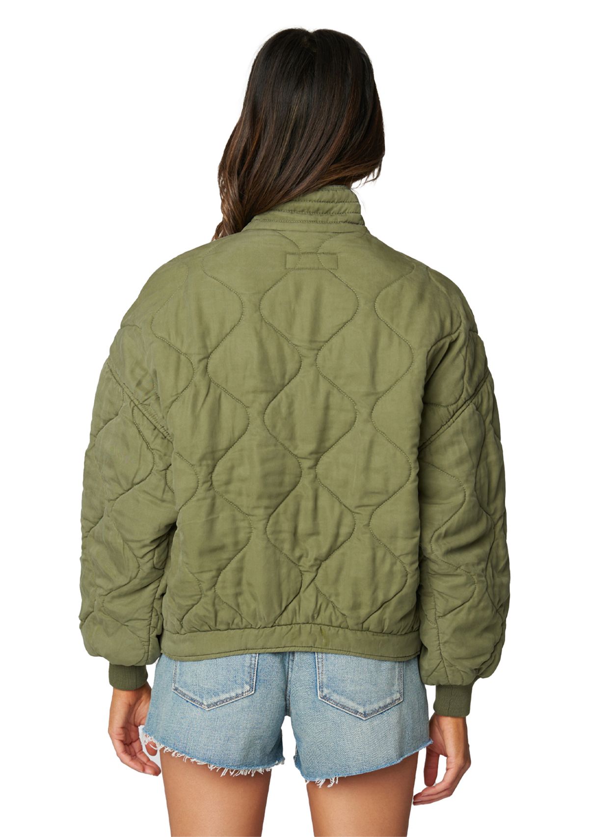 Womens Burnt Sage Quilted Jacket
