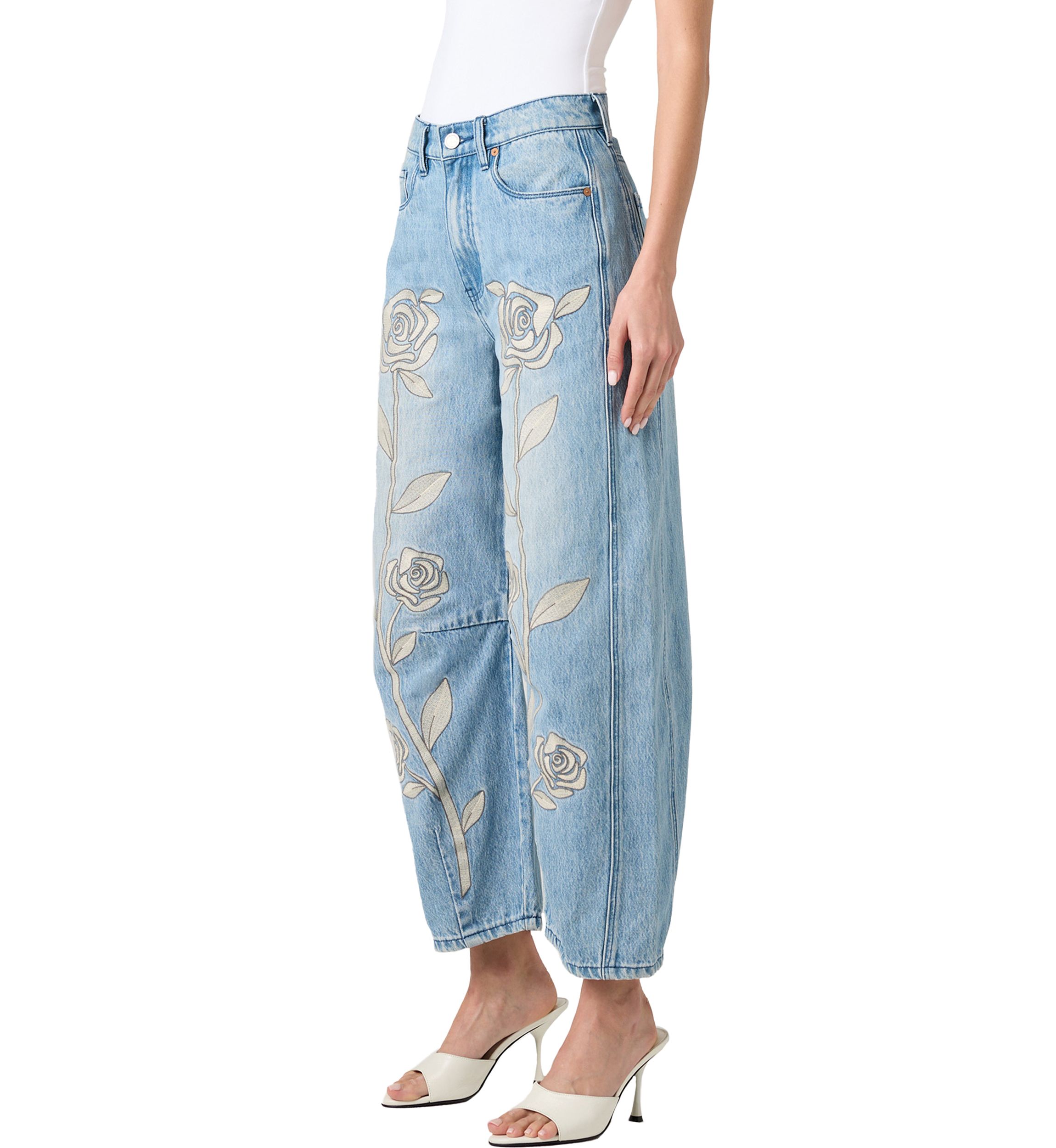Womens Together Again Floral Printed Jeans