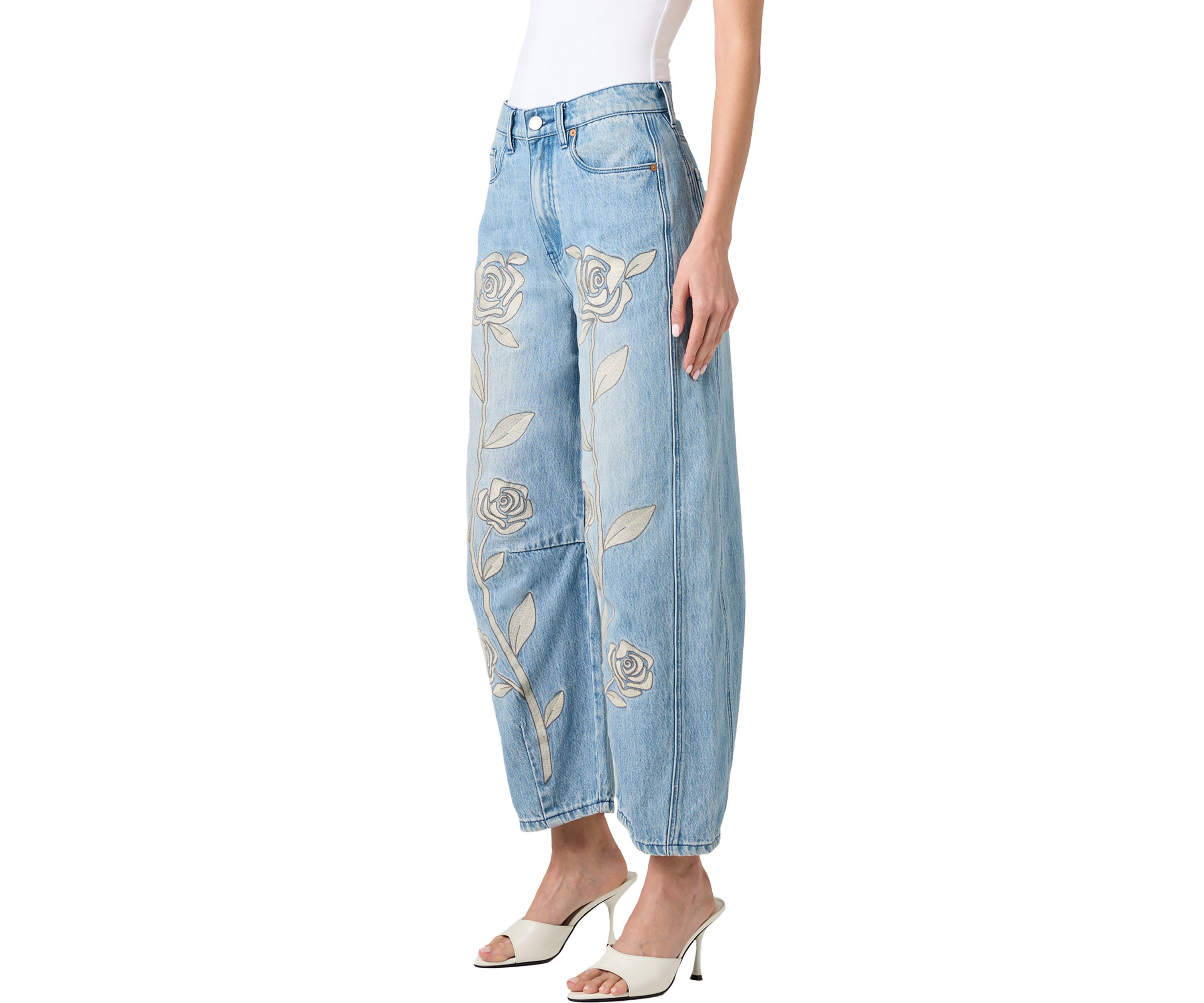 Womens Together Again Floral Printed Jeans