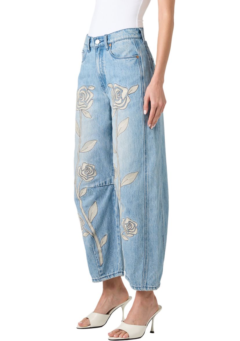 Womens Together Again Floral Printed Jeans
