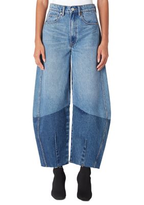 BLANK NYC Women's Two Tone Barrel Leg Jeans, 28