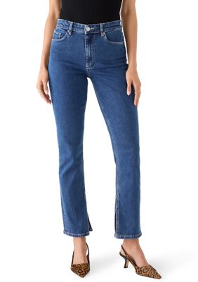 BLANK NYC Women's Slim Straight Leg with Slit, 31
