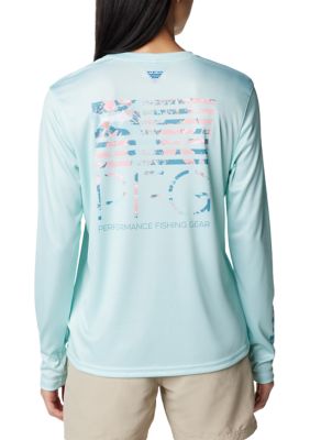  Columbia Women's Tidal Tee PFG Fish Star Long Sleeve