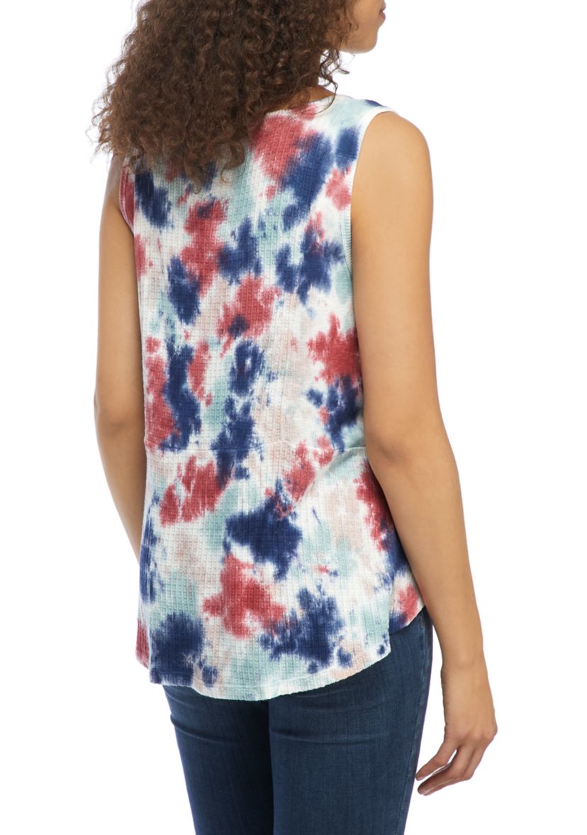 Waffle Knit Tie Dye Tank 