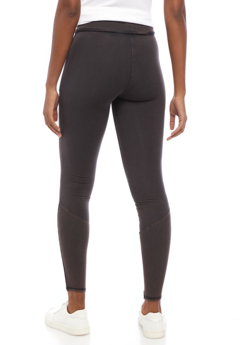 High Rise Rib Waistband Leggings