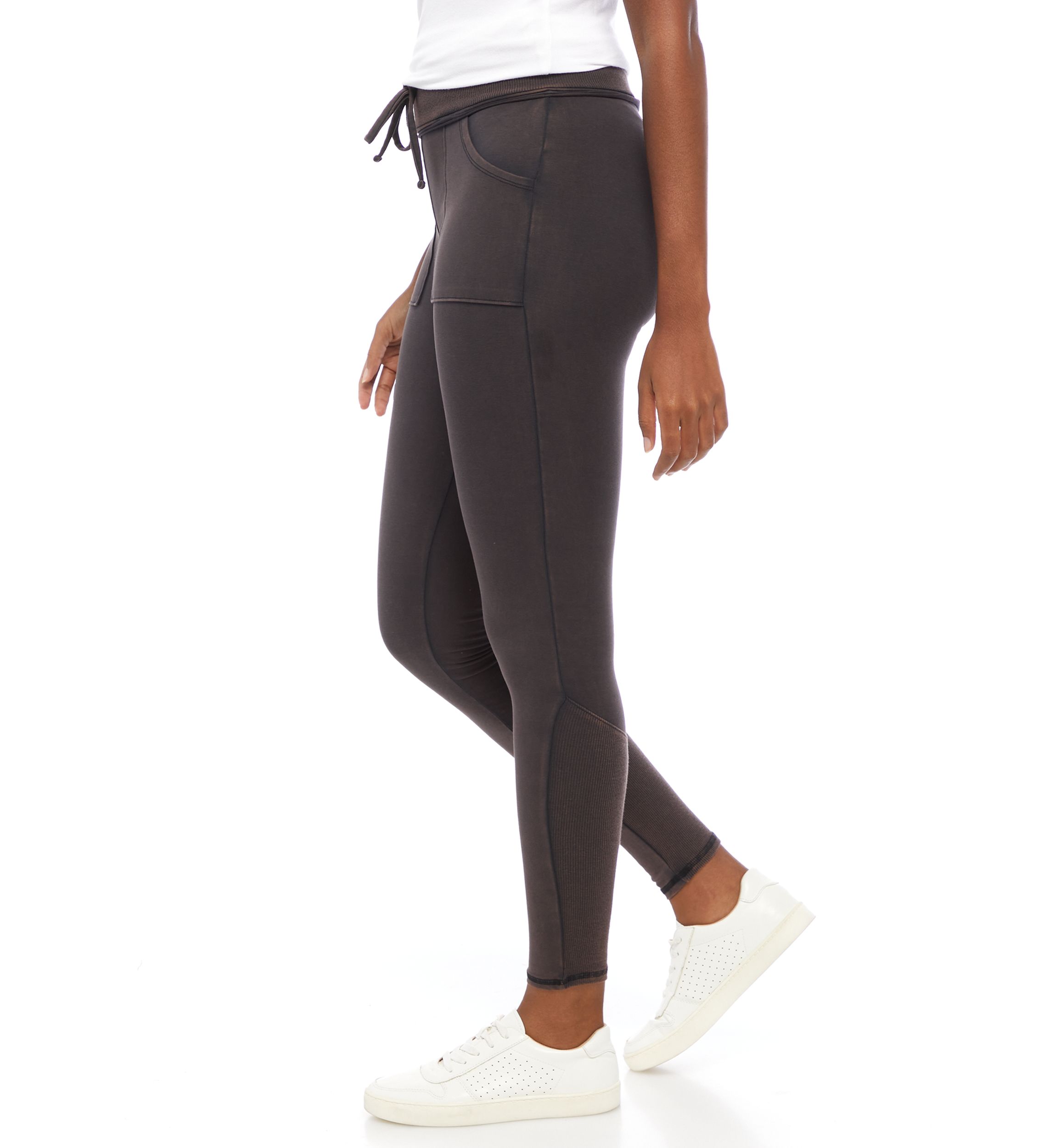 High Rise Rib Waistband Leggings