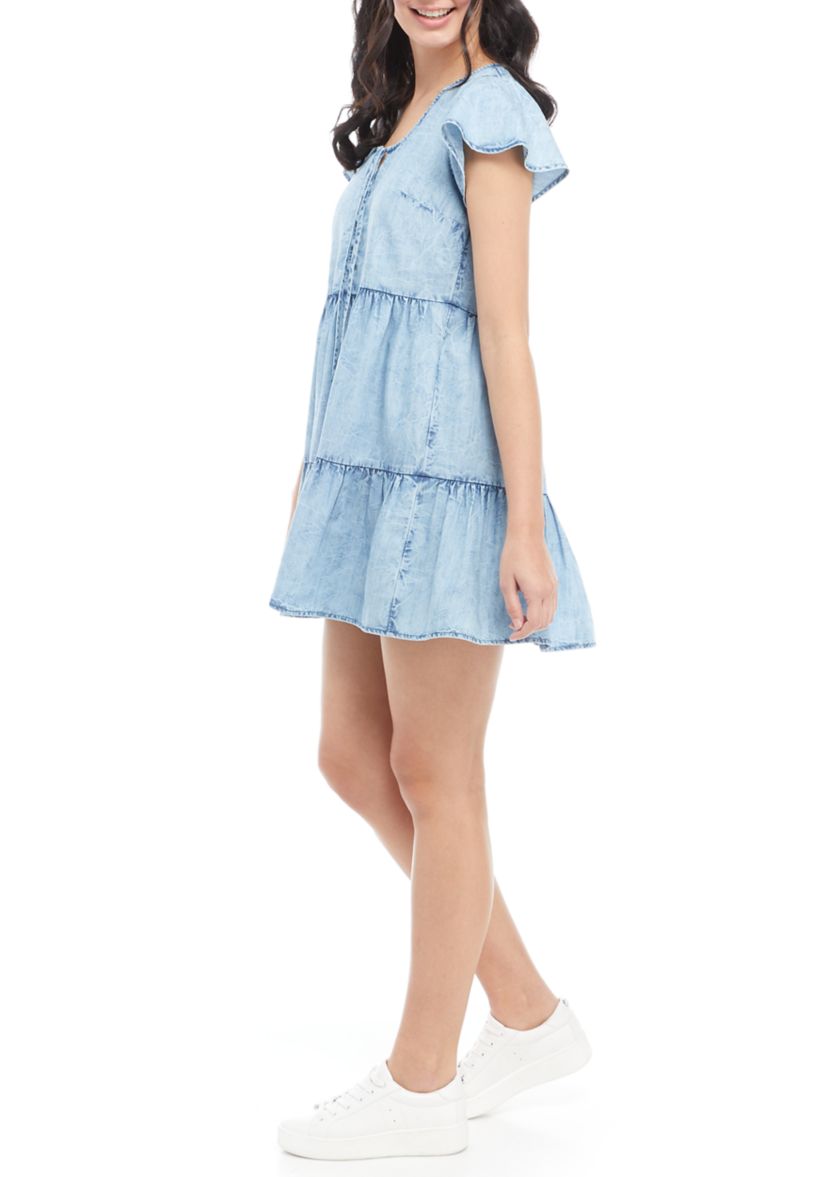 Short Sleeve Tiered Dress 